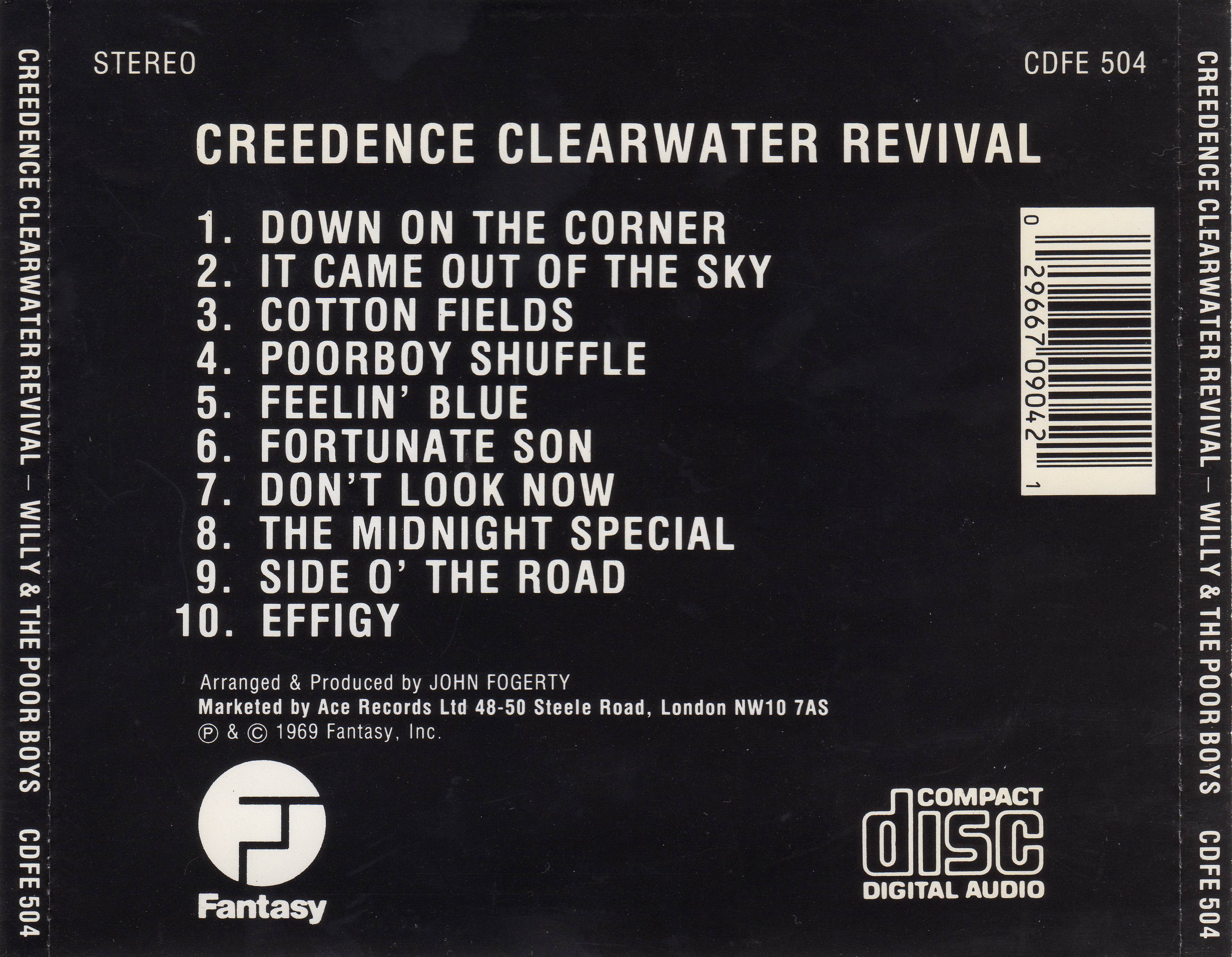 Creedence Clearwater Revival Willy And The Poor Boys : Back UK